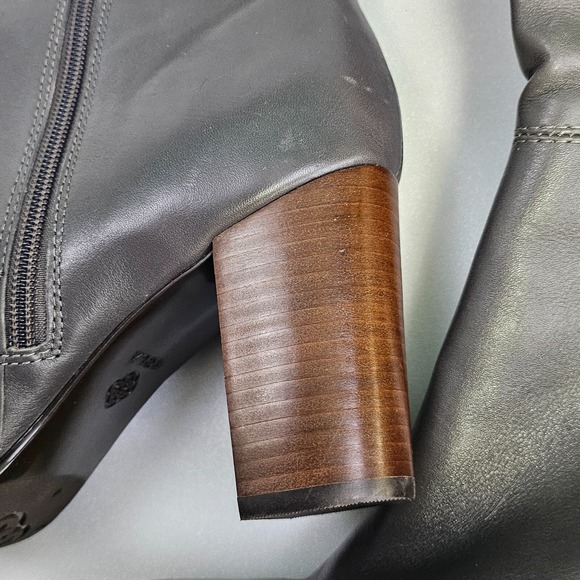 Isola Over the Knee Boots Womens Size 9.5M Steel Gray Leather Block Heel 6414308 - Picture 6 of 16